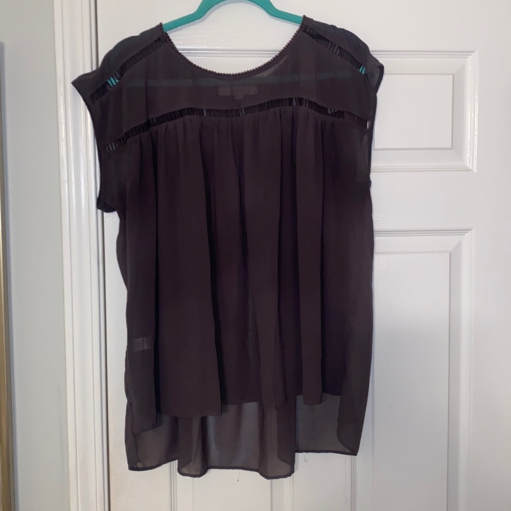 Sheer grey loft blouse
